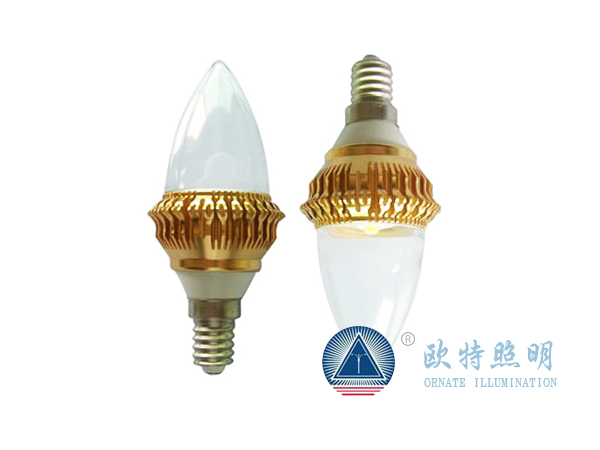 LED蜡烛灯 可做1W/3W/4W 可选尖尾/蜡尾 可选透明罩/乳白罩